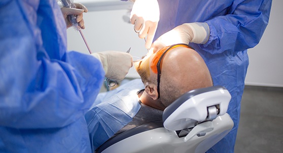 Patient in Lakewood getting implant dentures